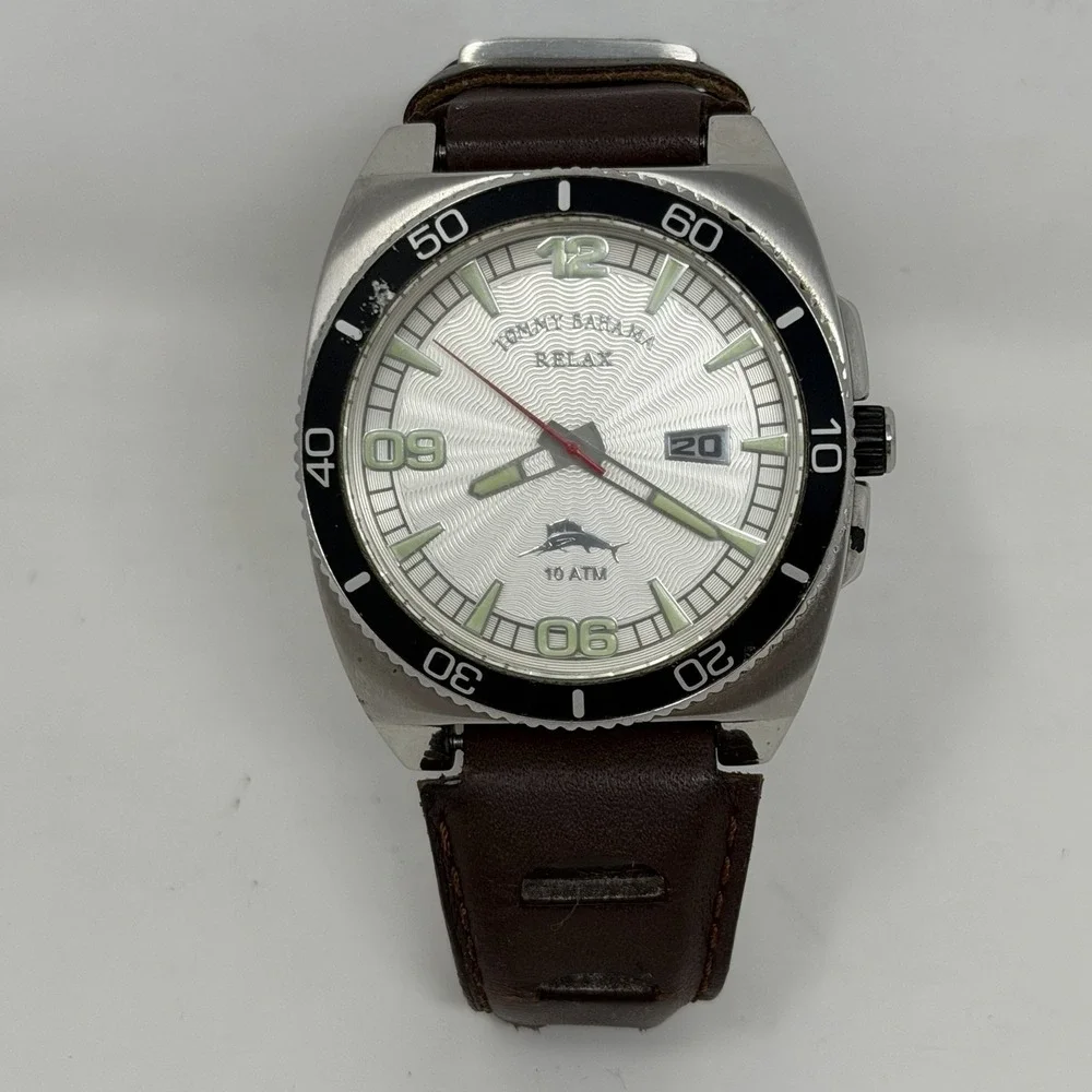 Tommy‎ Bahama RLX1020 SHORE THING Relax Brown Leather Strap Watch